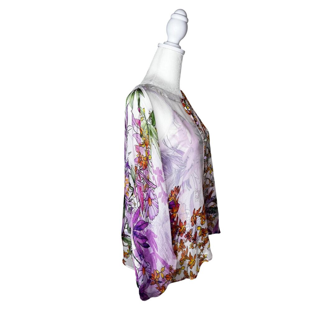 JOHNNY WAS Harlyn Button Front Blouse Dallia Size Small NWT - Picture 3 of 9